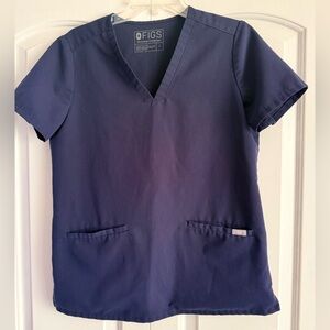 FIGS Navy Blue Scrub Top Women's Size S